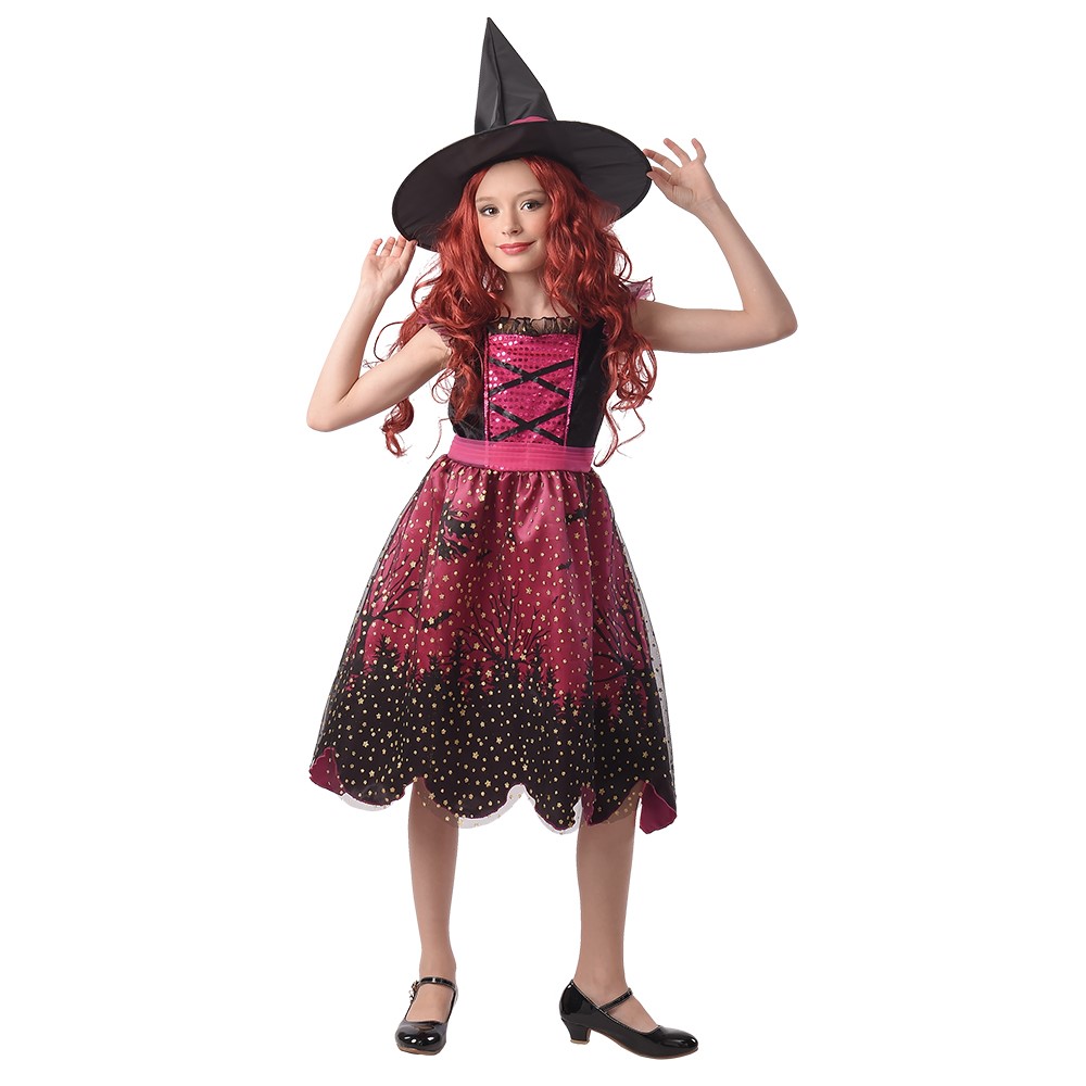 Pink Heksekostume til Børn – Perfekt til Halloween Fest!