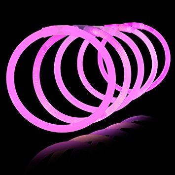Pink Selvlysende Knæklys Armbånd 100 stk – Fantastisk Tilbud!