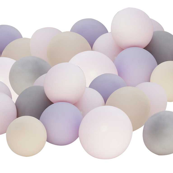 Pastel Mini Balloner i Pink og Lilla – 40 stk. til Fest