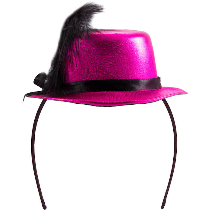 Pink Metallisk Mini Top Hat til Festen