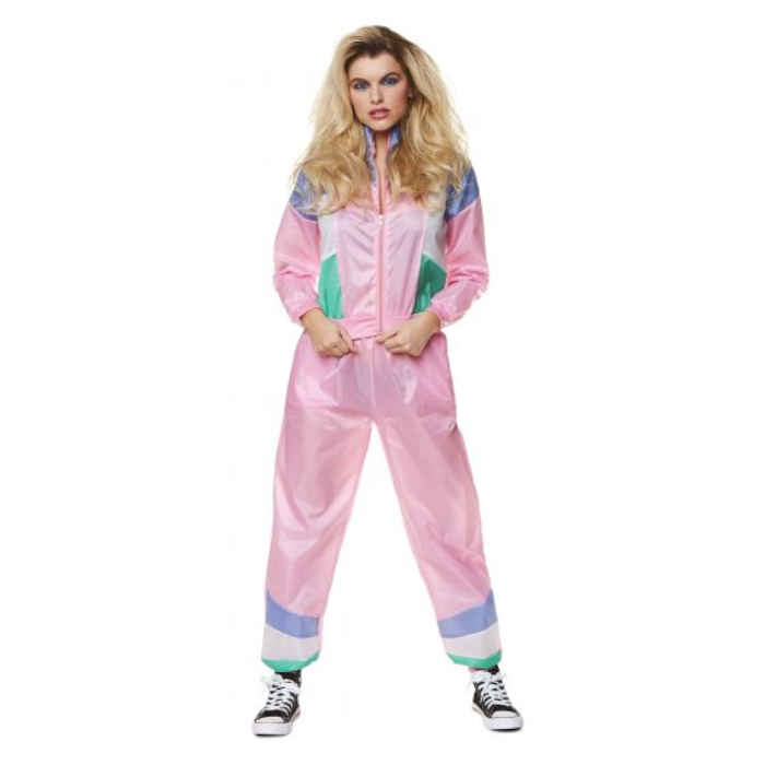 Pink Retro Træningsdragt til Kvinder - Udsalg på 2 Dele!