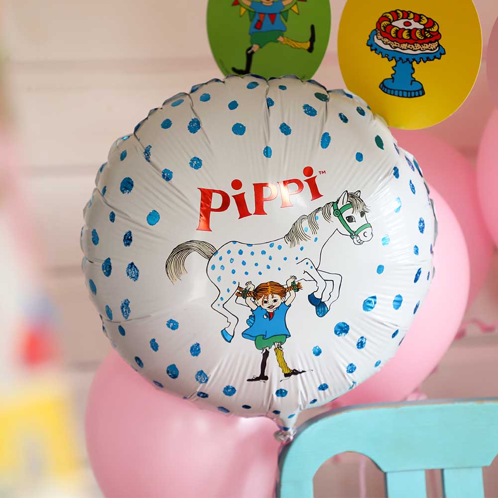 Pippi Langstrømpe Folieballon 45 cm – Festlig dekoration!