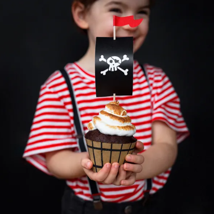 Pirat Cupcake Dekorationskit – 6 sjove motiver!