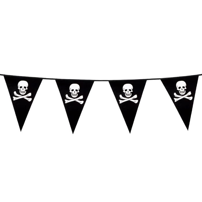 Piratflag Guirlande med Dødningehoveder – Festlig Pynt!