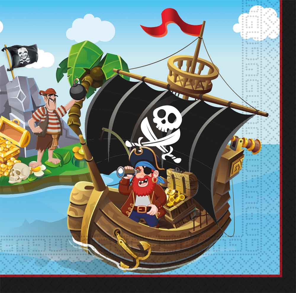 Piratservietter 20 Stk – Uundgåelige til Piratfesten!