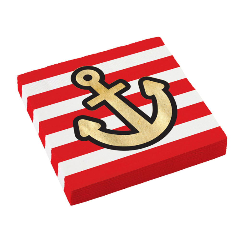 Piratservietter - 16 stk. til festlige fødselsdage