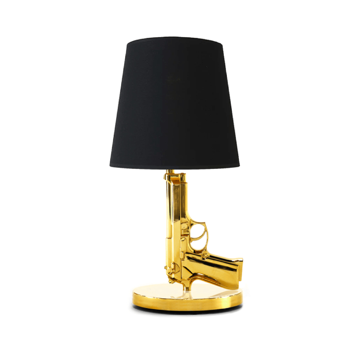 Pistol Bordlampe Guld 23 5x46