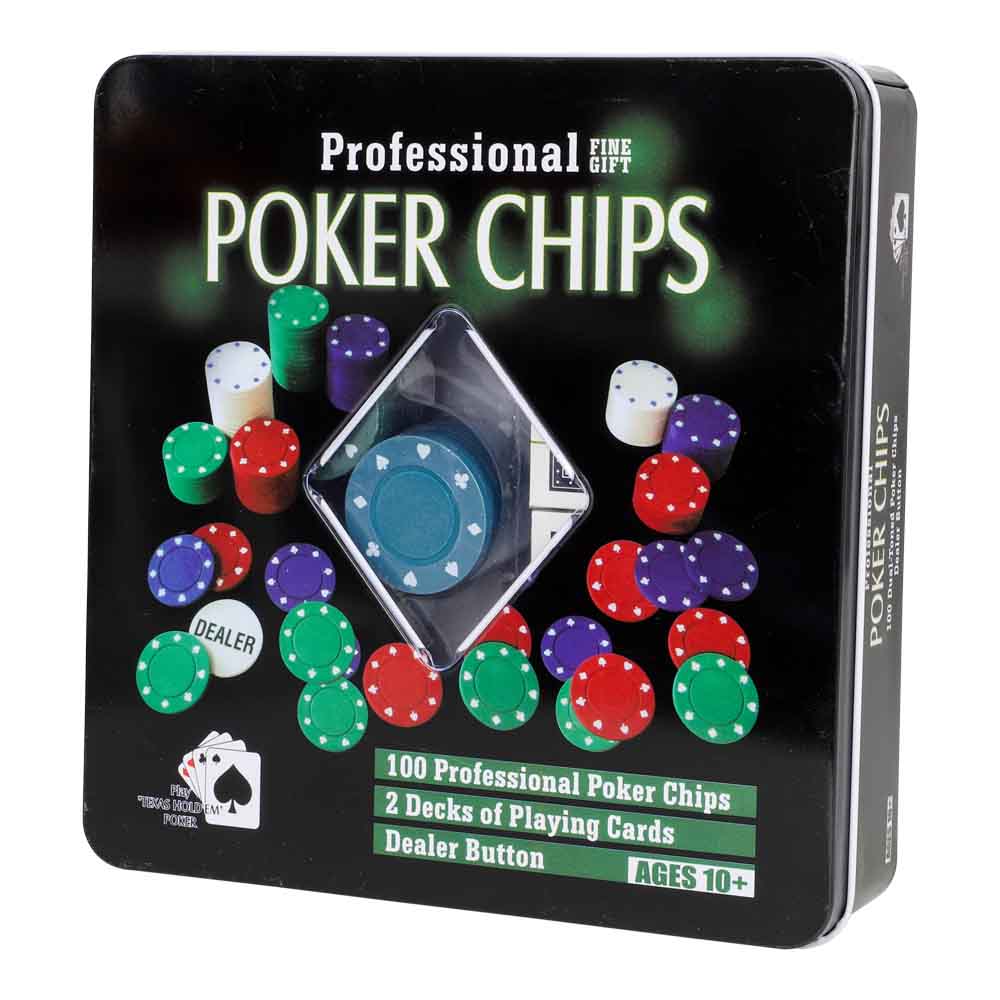 Fantastisk pokersæt med chips og kort til spilaftener