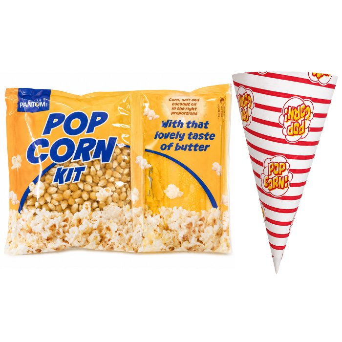 Popcorn Festpakke 50x Portioner Alt Inkl