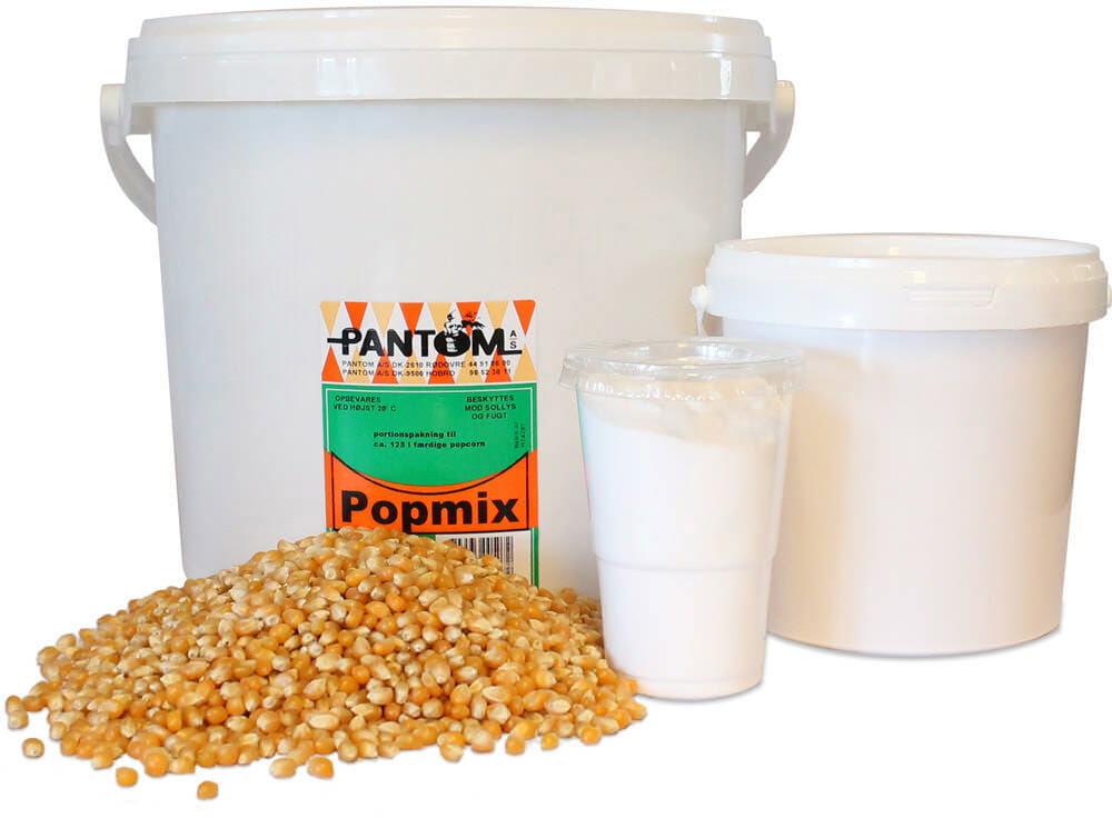 Popcorn Popmix 250 Portioner med Salt og Kokosolie