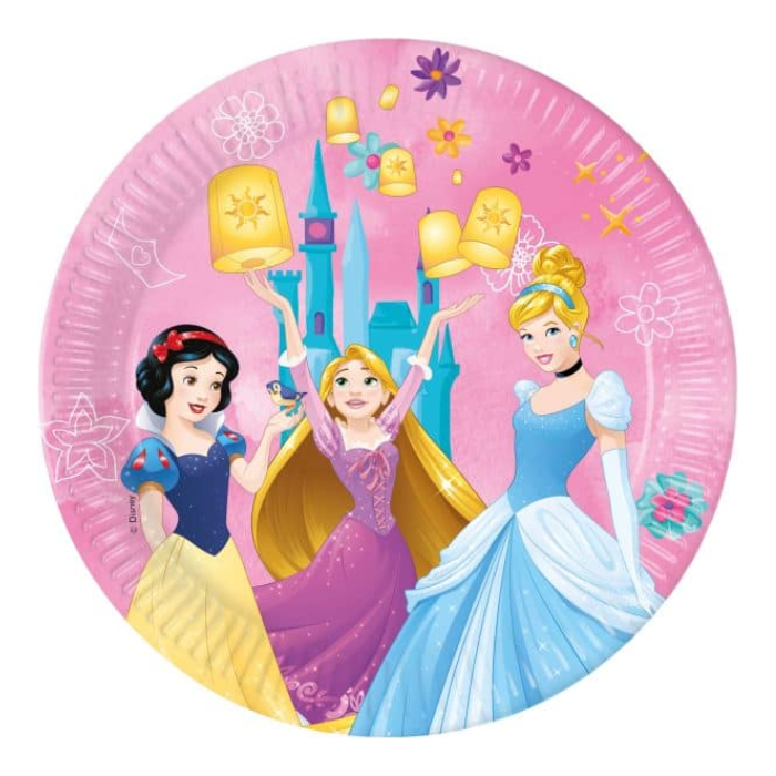 Prinsesse Paptallerkner – 8 stk til festlige begivenheder