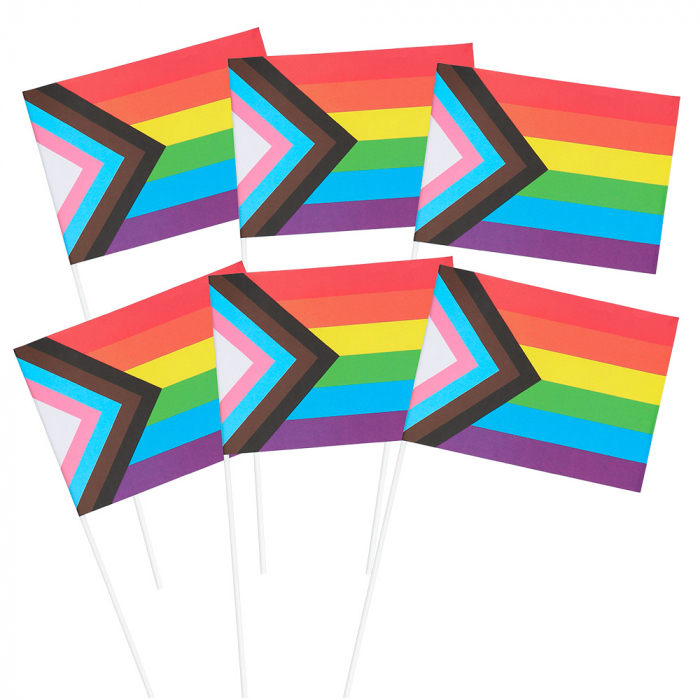 Progress Pride Flag på Pind - Fejr Mangfoldighed!