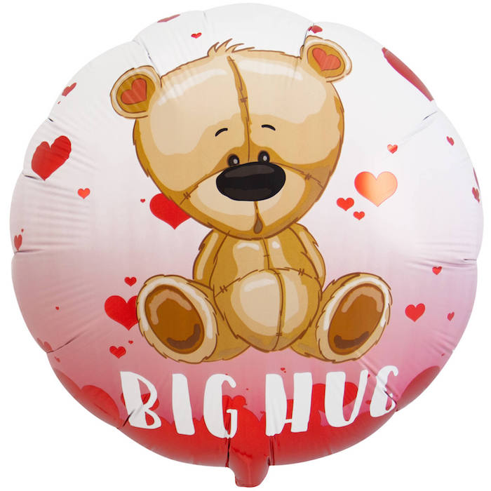 "Big Hug Folie Ballon med Bjørn - 45 cm til Festen"