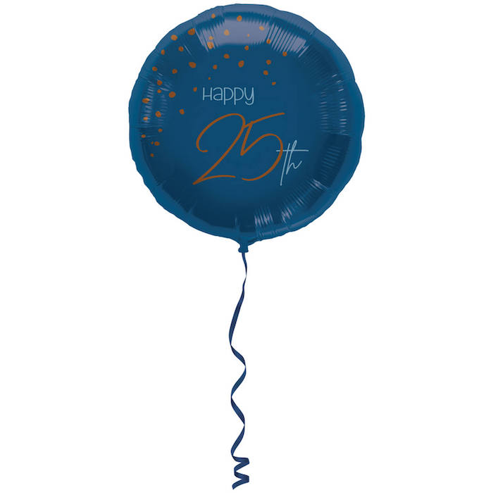 "Blå Folieballon 'Happy 25th' - Perfekt til Fødselsdag"