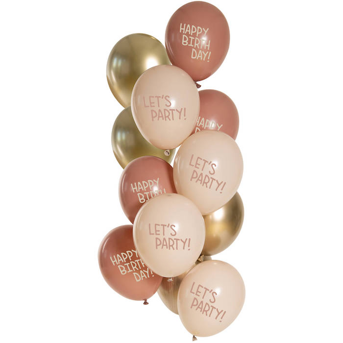 "Festlige Guld og Rose Balloner - Perfekte til enhver fest!"