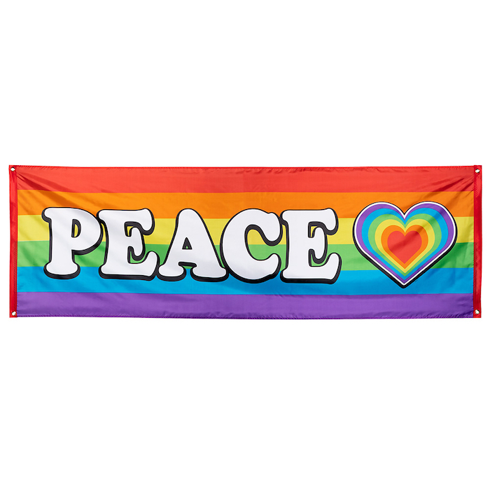 "Festligt Peace Regnbuebanner 74x220 cm - Glæde til Fester!"