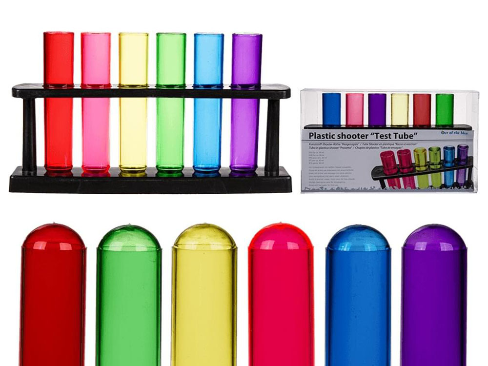 Farverige Reagens Shotglas – 6 stk. til Festlige Aftener
