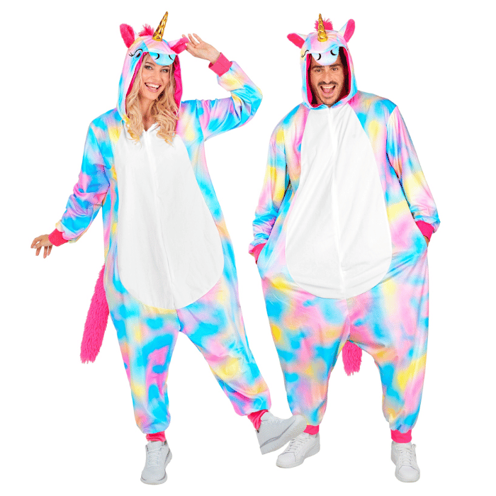 Regnbue Enhjørning Onesie - Unisex Tilbud!