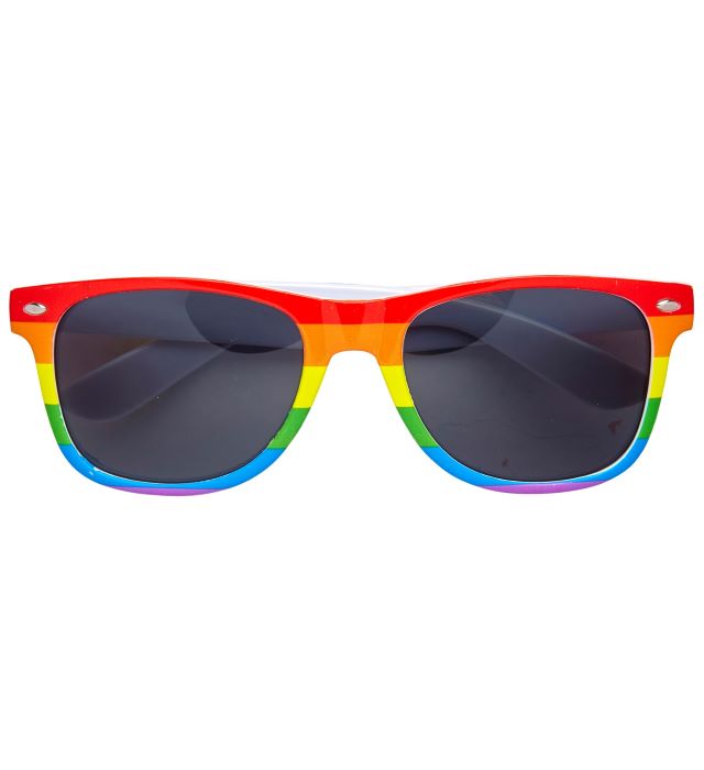 Regnbuefarvede Pride Solbriller - Onesize Tilbud!
