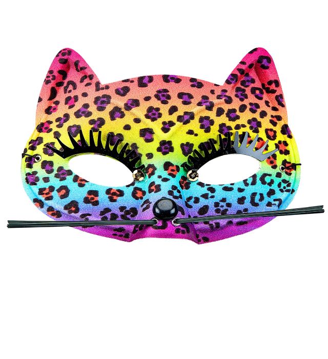 Regnbue Leopard Maske til Festlige Begivenheder