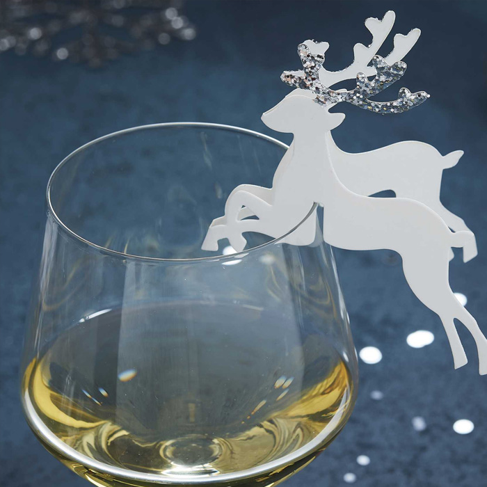 Rensdyr Glaspynt til Julebordet – Skab Festlig Stemning!