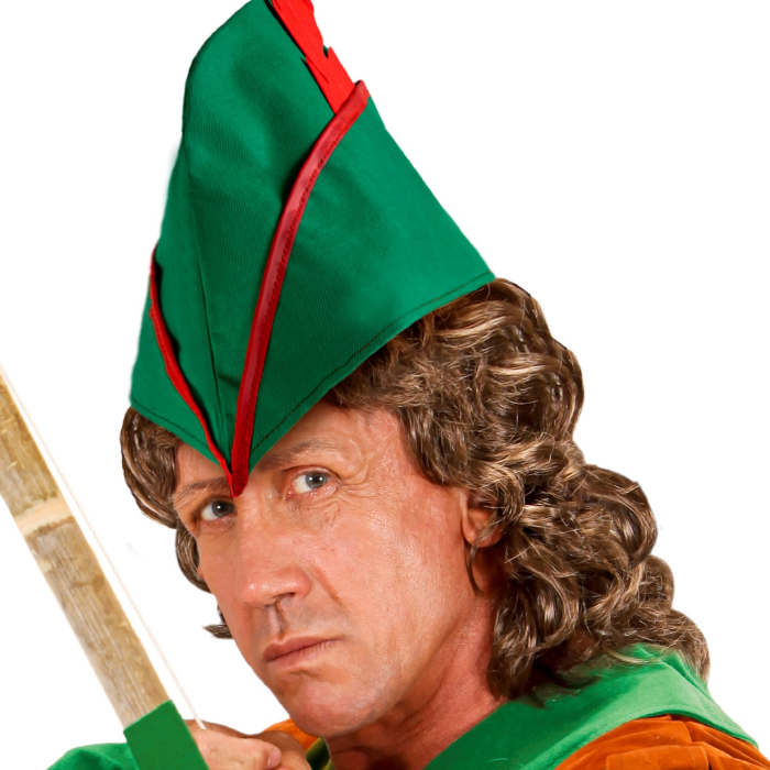 Robin Hood Hat i Grøn - Perfekt til Kostume!