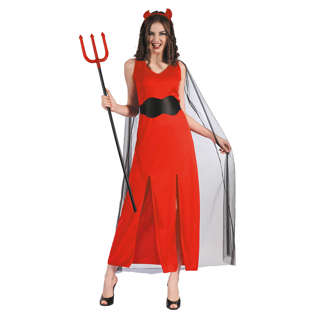 Rød Djævle Kostume med Kappe til Halloween – Fantastisk Tilbud!