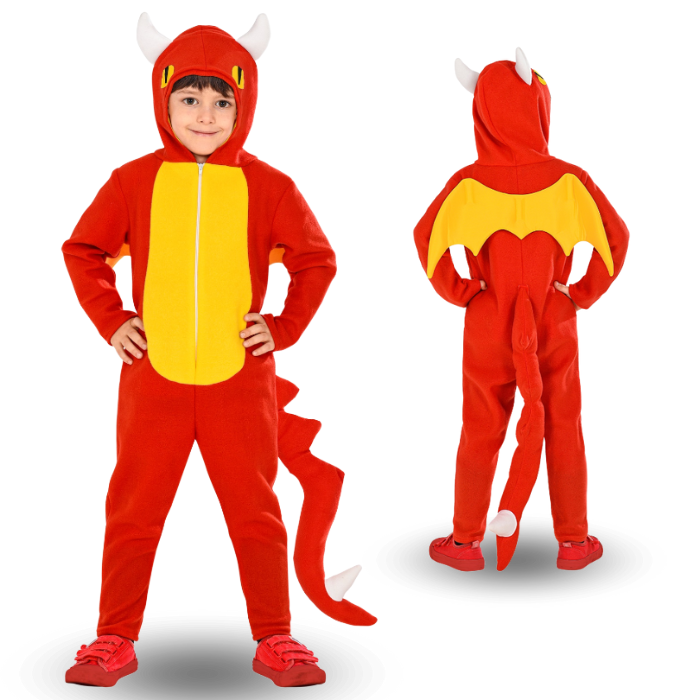 Rød Drage Kostume til Børn - Fantastisk Tilbud!
