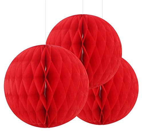 Rød Honeycomb Dekoration – Begrænset Tilbud! 10 cm