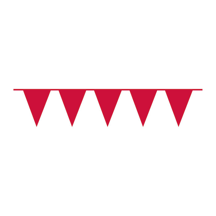 Rød Flagguirlande 10 Meter til Festpynt