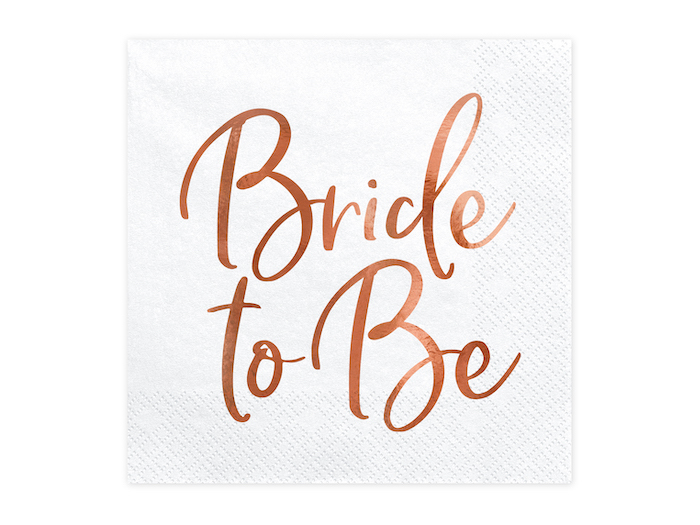 Rose Gold Servietter til Bryllupsfest - 20 stk. Elegance!