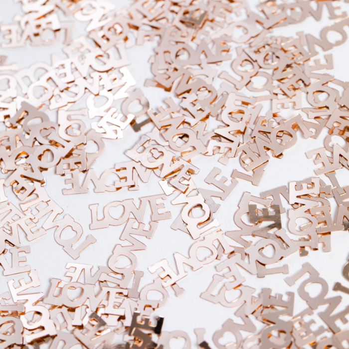 Rose Gold Love Bogstav Bordkonfetti til Festdekorering