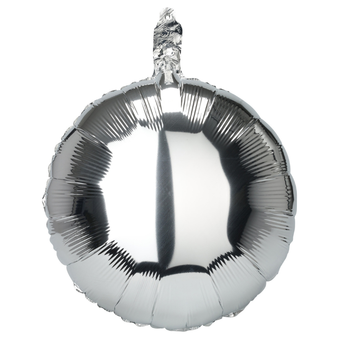 Rund Sølv Folieballon 10x 46