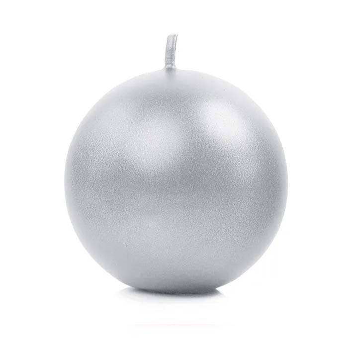 Runde Metallic Sølv Stearinlys - Ideelle til Festlige Anledninger!