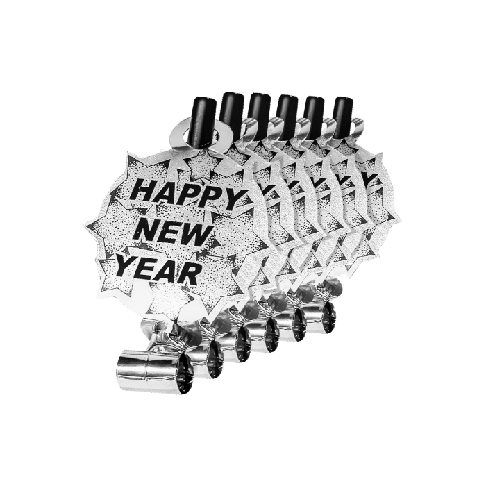 Rysler Sølv Happy New Year 6x – Festlig Nytårsdekoration