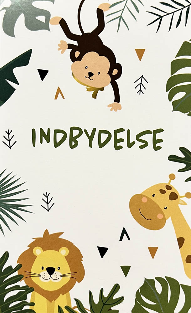 Jungle Tema Safari Indbydelser – 5 stk. til Børnefester