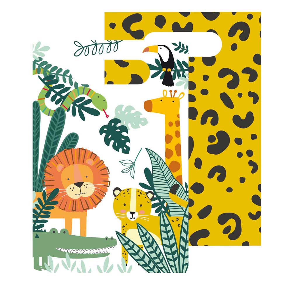 Safari Slikposer med Dyremotiver – 8 Stk til Festen