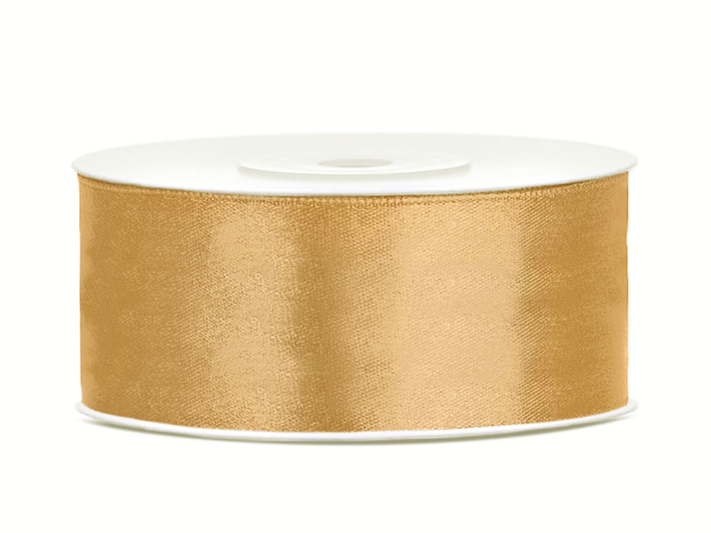 Elegant Guldsatinbånd 25mm – Ideelt til Gaveindpakning!