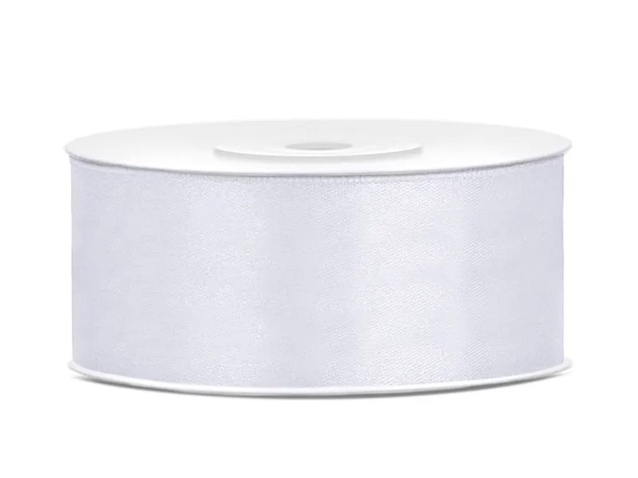 Hvid Satinbånd 25mm x 25m – Udsmykningstilbud!