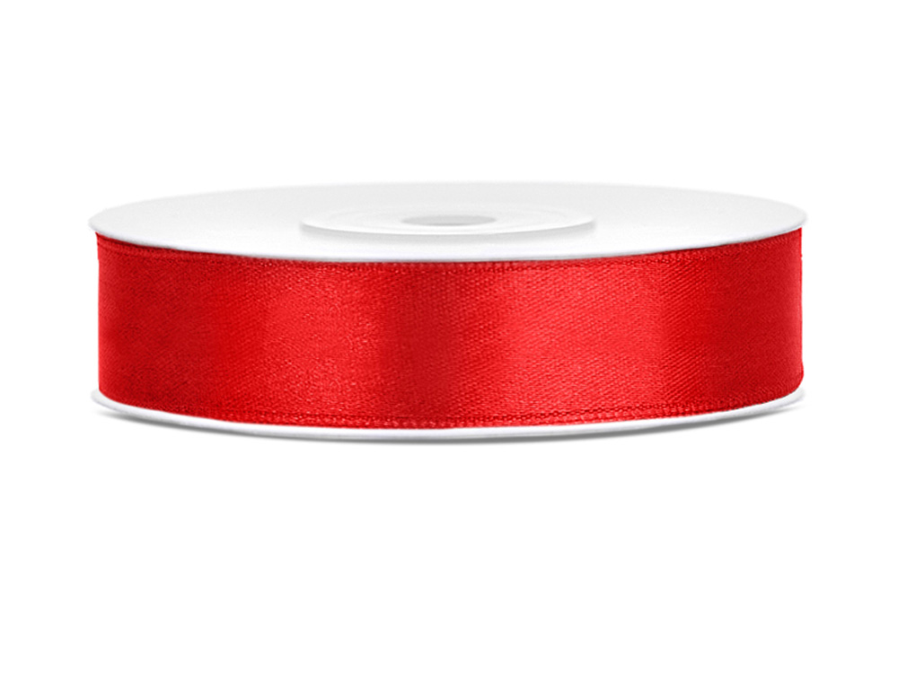 Rødt Satinbånd 12mm x 25m – Ideelt til julepynt!