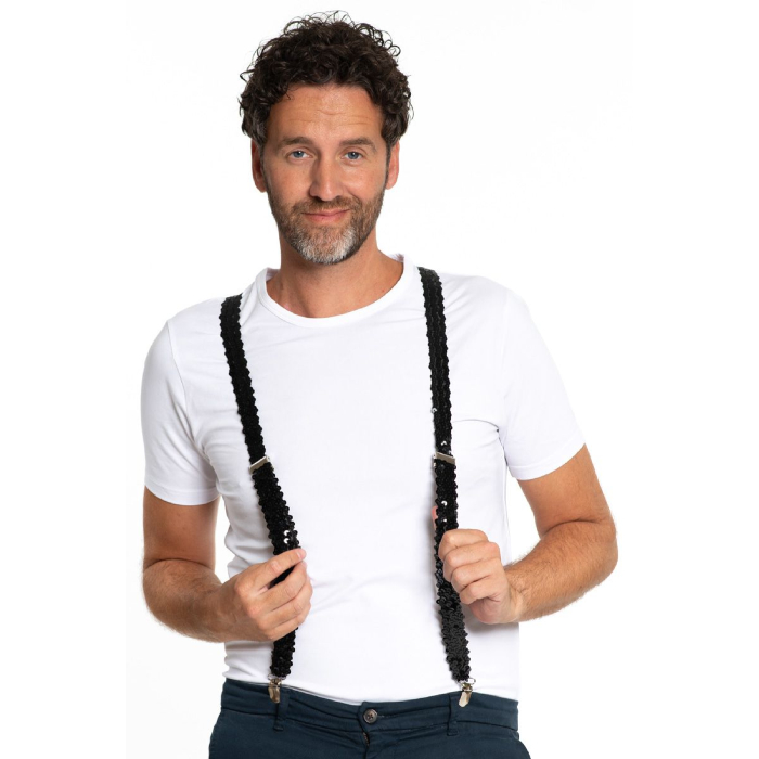 Sorte Palietter Seler til Fest - Unisex One-size