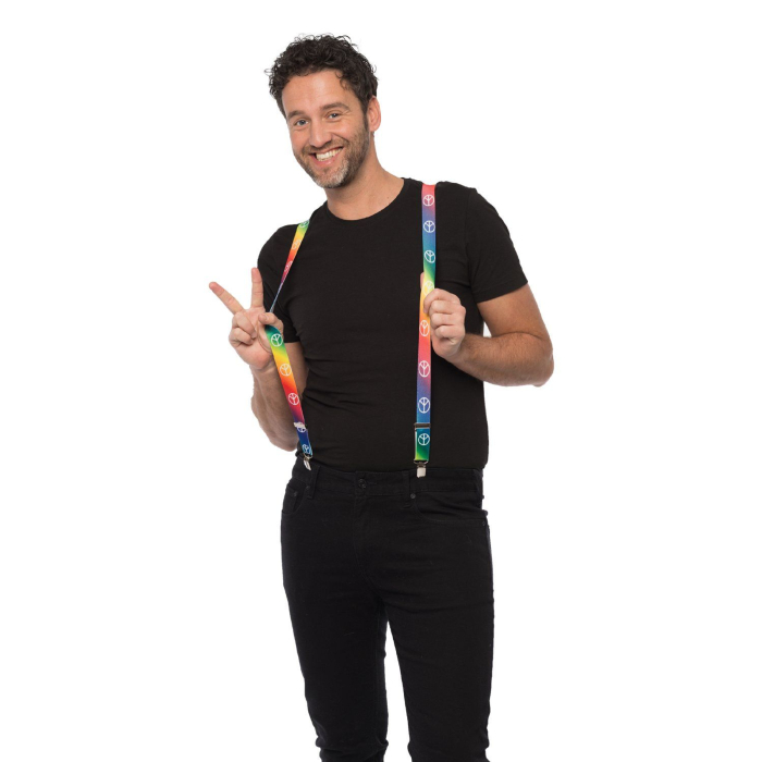 Multifarvede Seler med Peace Motiver - Unisex One-size