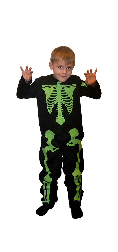 Selvlysende Skeletkostume til Børn – Halloween Uundgåelig!
