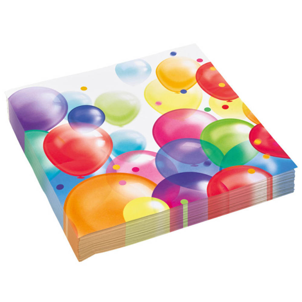 Farverige Ballonservietter – 20 Stk til Festlige Fejringer