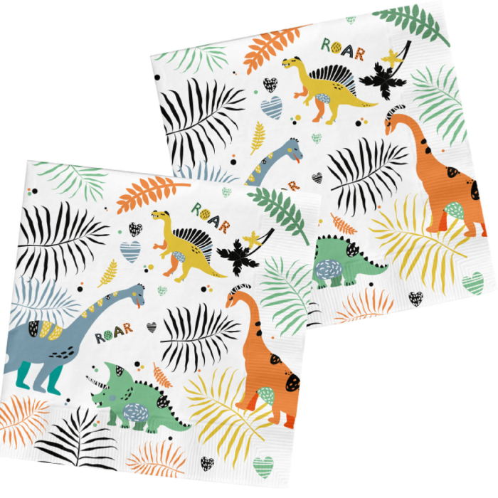 Servietter Med Dinosaur Motiver 20x 33x33
