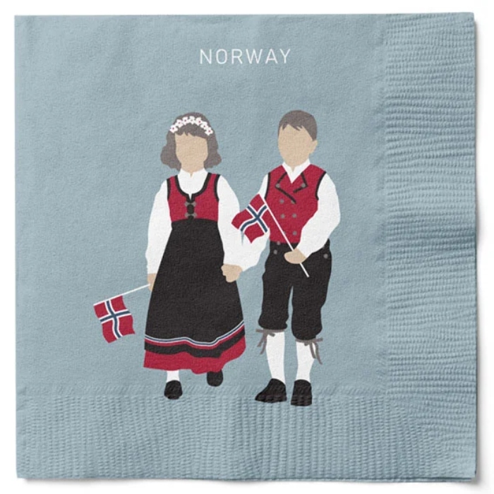 Norske Motiv Servietter - Ideelle til Festbordet