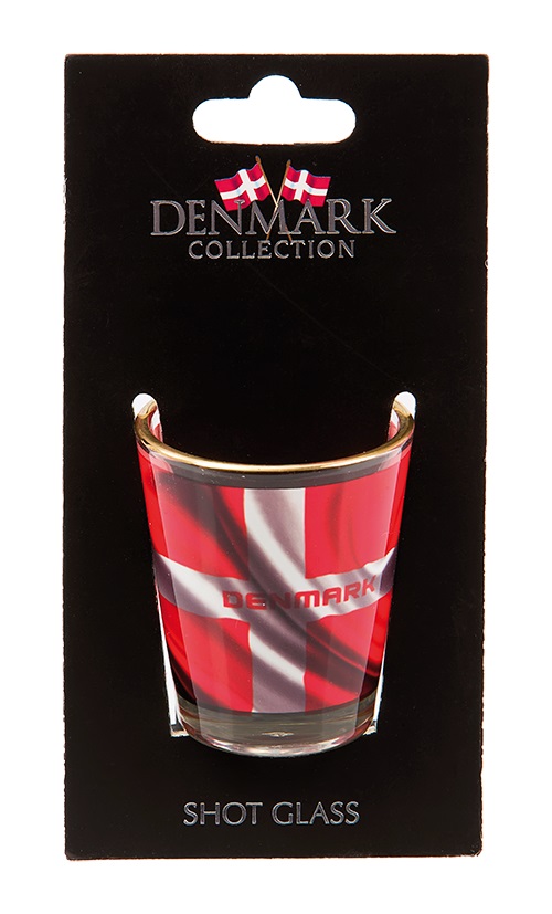 Danish Shotglas med Dannebrog – Perfekt til festlige stunder!