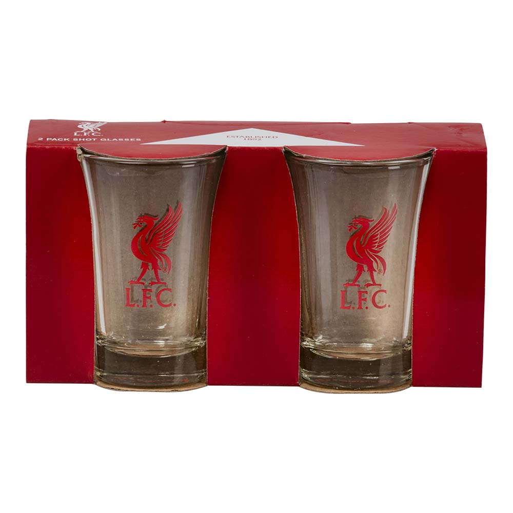 Liverpool FC Shotglas - 2 stk. i gaveæske til fans
