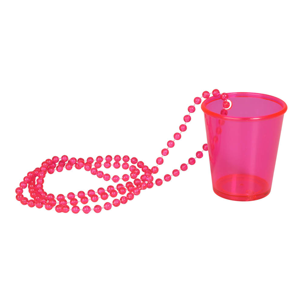 Shotglas Med Halskæde Neon Pink