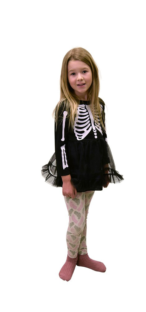 Skeletkostume til Pige – Perfekt til Halloween Fest!